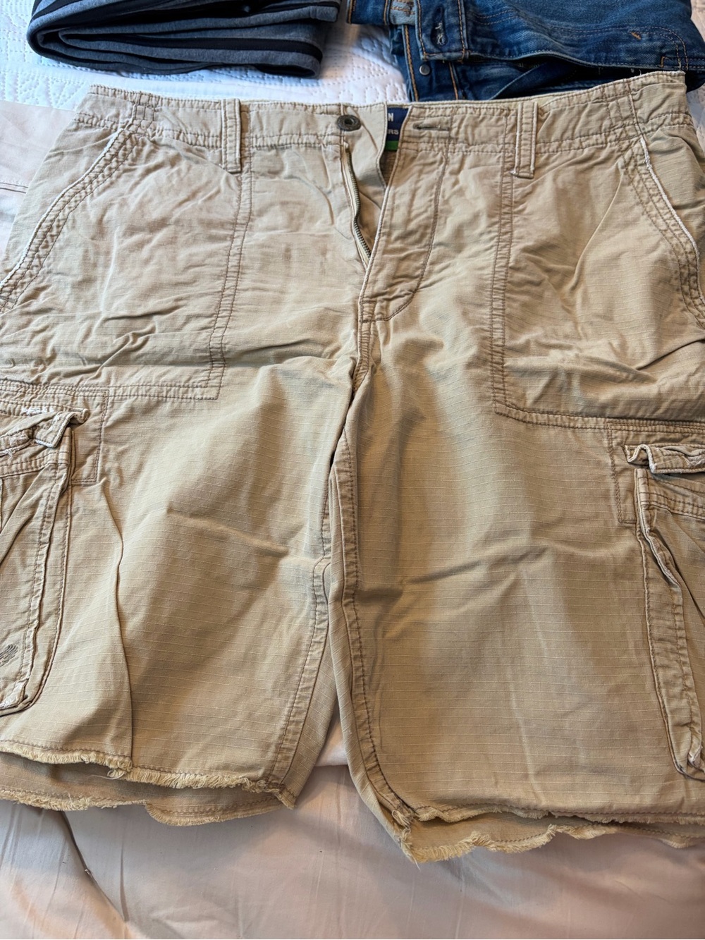 American Eagle Outfitters Men's Cargo Shorts in Khaki/Tan